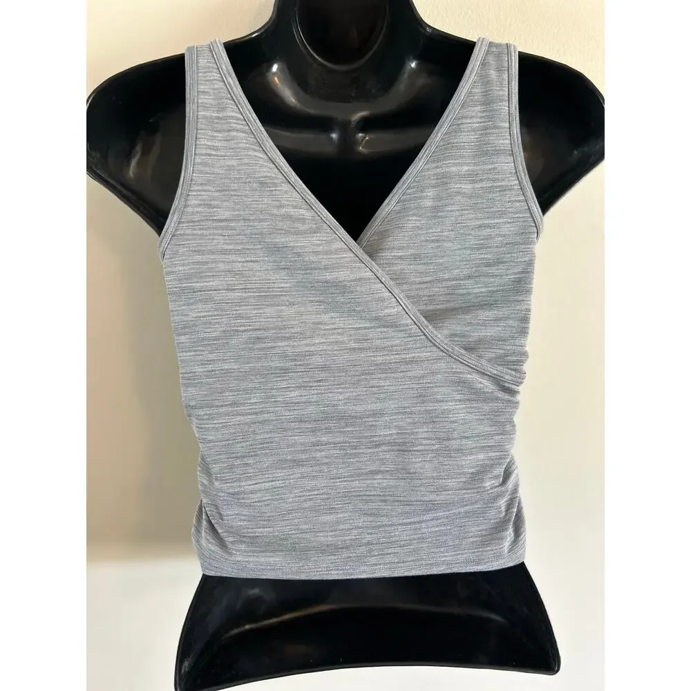 Victoria’s Secret PINK Gray Heathered Sports Bra Longline Tank Size Small